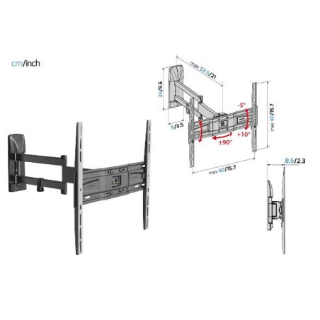 STAFFA MURO SLIMSTYLE PLUS 400SDR