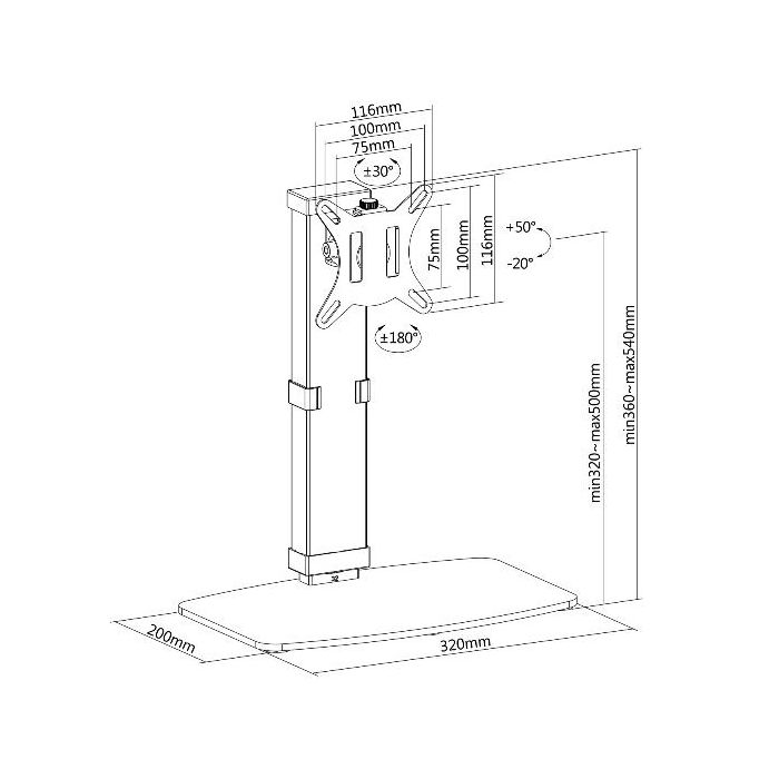 17 -32  FREE-STANDING MONITOR STAND
