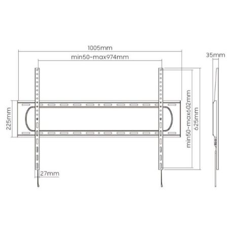 60 -120  HEAVY-DUTY FIXED TV MOUNT