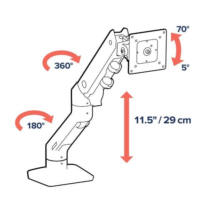 HX DESK MONITOR ARM  MBK