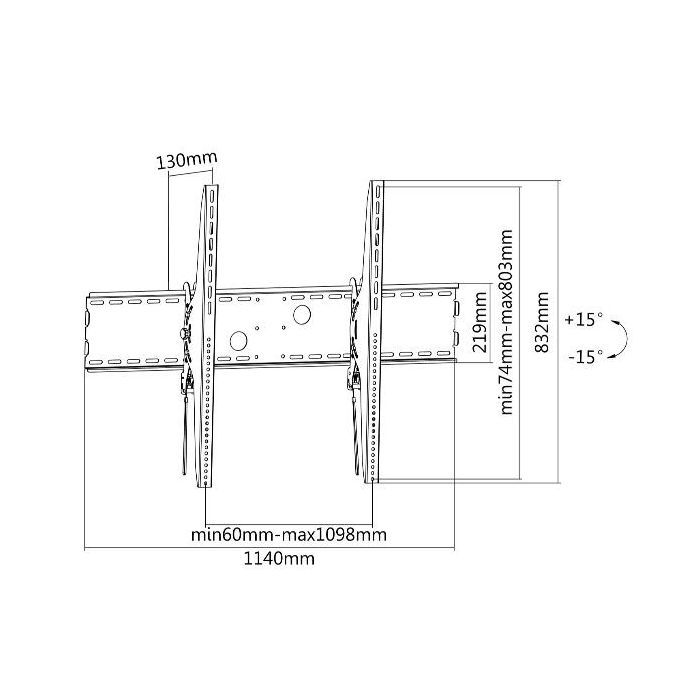 60 -100  TILT CURVED TV WALLBRACKET