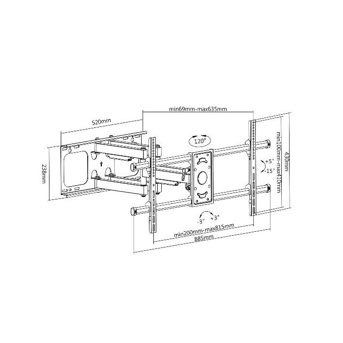 STAFFA TV TILT/SWIVEL 37/90 POLL.