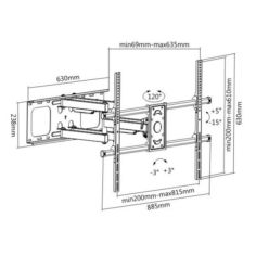 STAFFA A MURO MONITOR TV 60-100 2