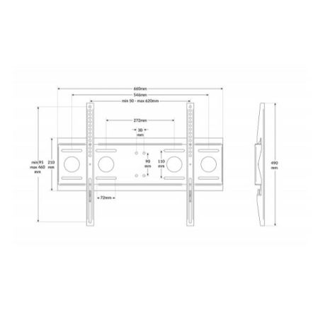 UNIVERSAL FLAT WALL MOUNT  40-70