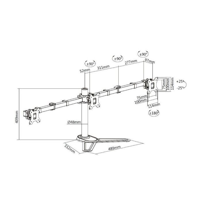 STAFFA MONITOR 17/27 TRIPLE STAND