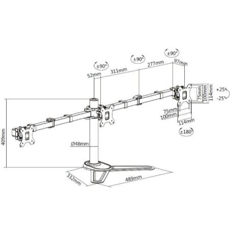 STAFFA MONITOR 17/27 TRIPLE STAND