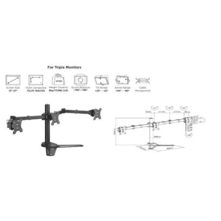 STAFFA MONITOR 17/27 TRIPLE STAND