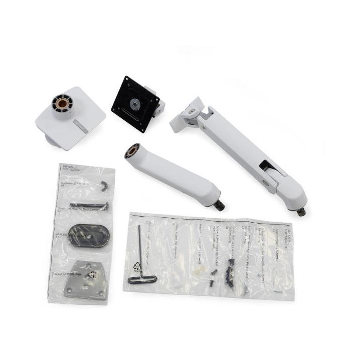 HX DESK ARM WITH HD PIVOT WHITE