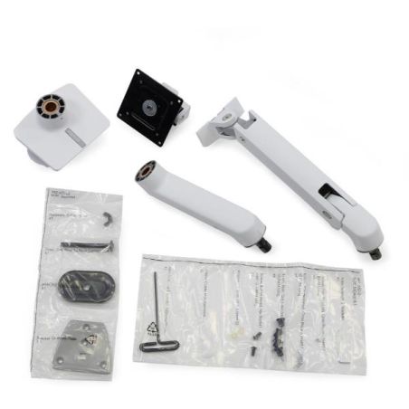 HX DESK ARM WITH HD PIVOT WHITE