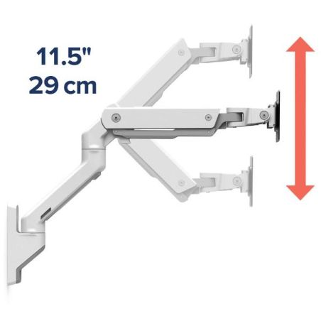 HX WALL MONITOR ARM  WHITE