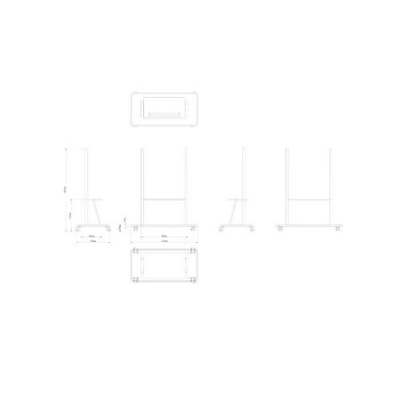 CARRELLO CON RUOTE MONITOR TOUCH