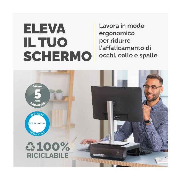 BREYTA  SUPPORTO MONITOR NERO