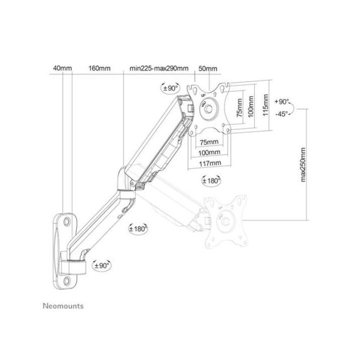 SUPPORTO A PARETE WL70-450BL11