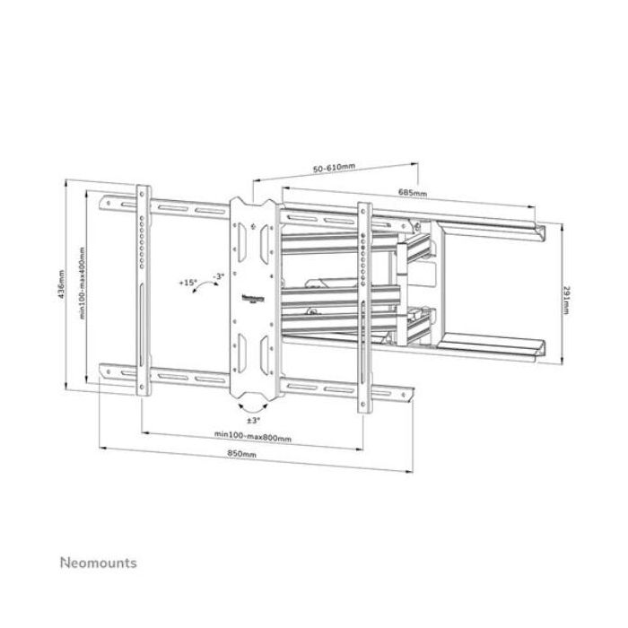 SUPPORTO A PARETE WL40S-850BL18