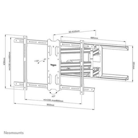 SUPPORTO A PARETE WL40S-850BL18