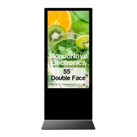 Tótem multimedia de 55" de doble cara para interiores