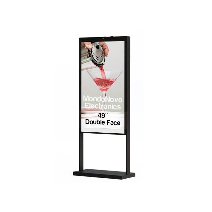 Tótem multimedia de 49" de doble cara para interiores