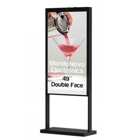 Tótem multimedia de 49" de doble cara para interiores