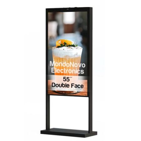 Tótem multimedia de 55" de doble cara para interiores
