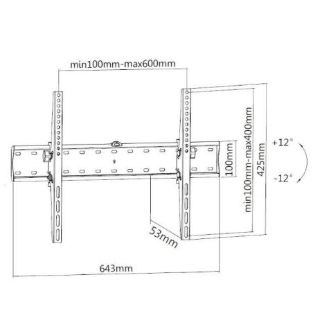 37 -70  TILT TV WALL BRACKET