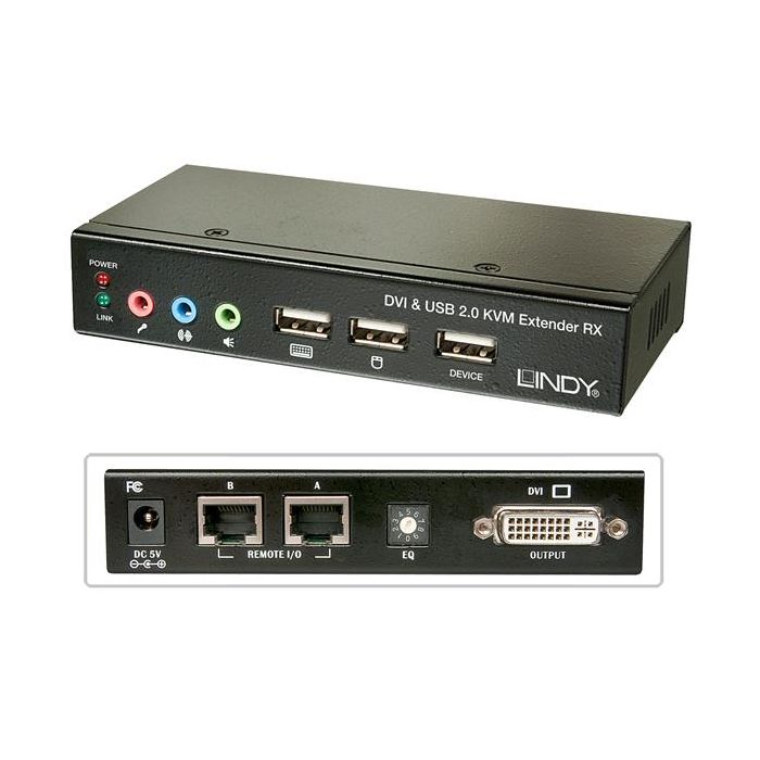 EXTENDER KVM CAT.6 DVI USB AUDIO