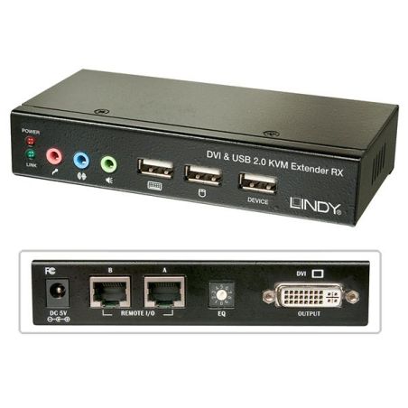 EXTENDER KVM CAT.6 DVI USB AUDIO