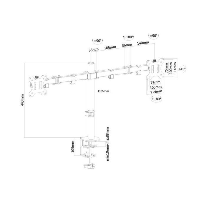 SUPPORTO DA TAVOLO FPMA-D550D NERO