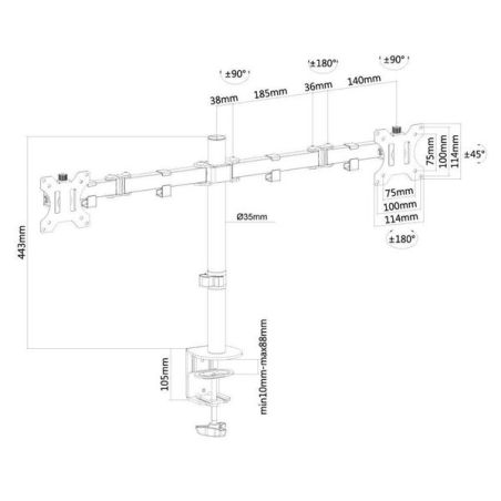SUPPORTO DA TAVOLO FPMA-D550D NERO