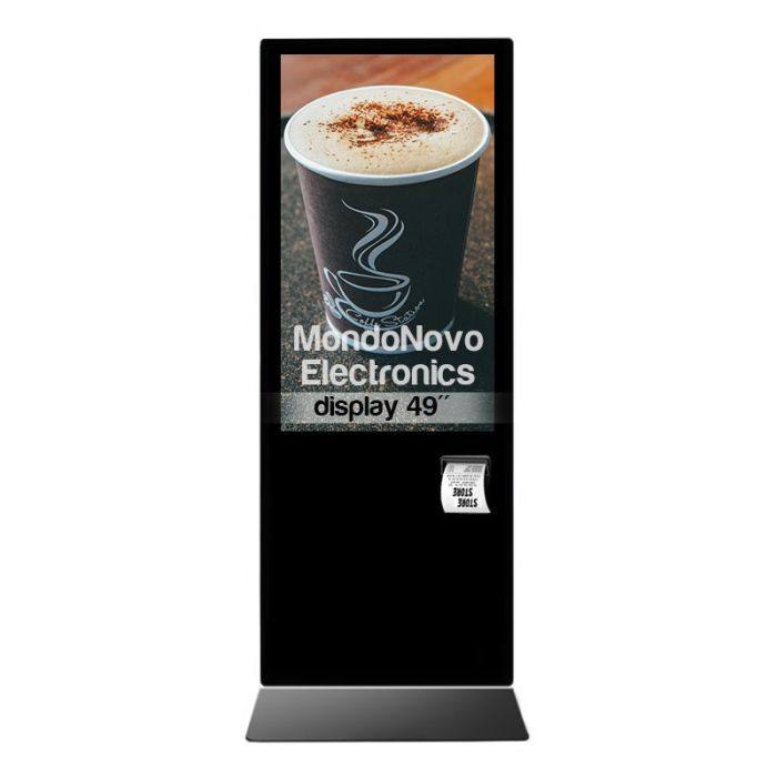 49" Touch Screen Multimedia Totem with Thermal Printer