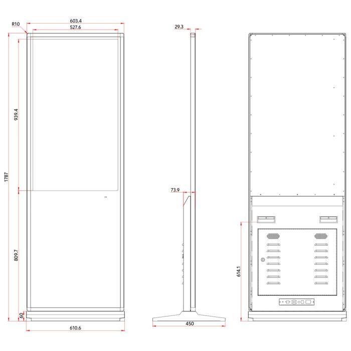 Tótem Multimedia con Pantalla Táctil de 43" para interiores