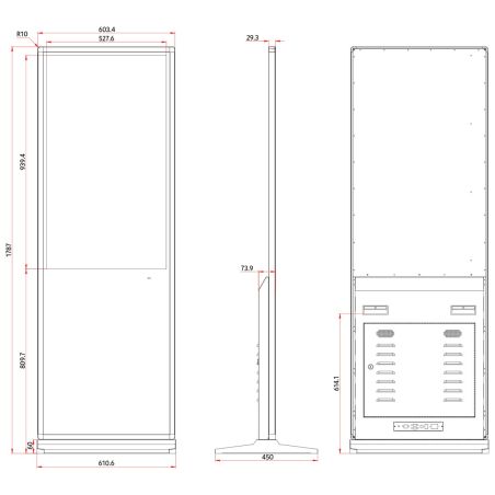 Tótem Multimedia con Pantalla Táctil de 43" para interiores