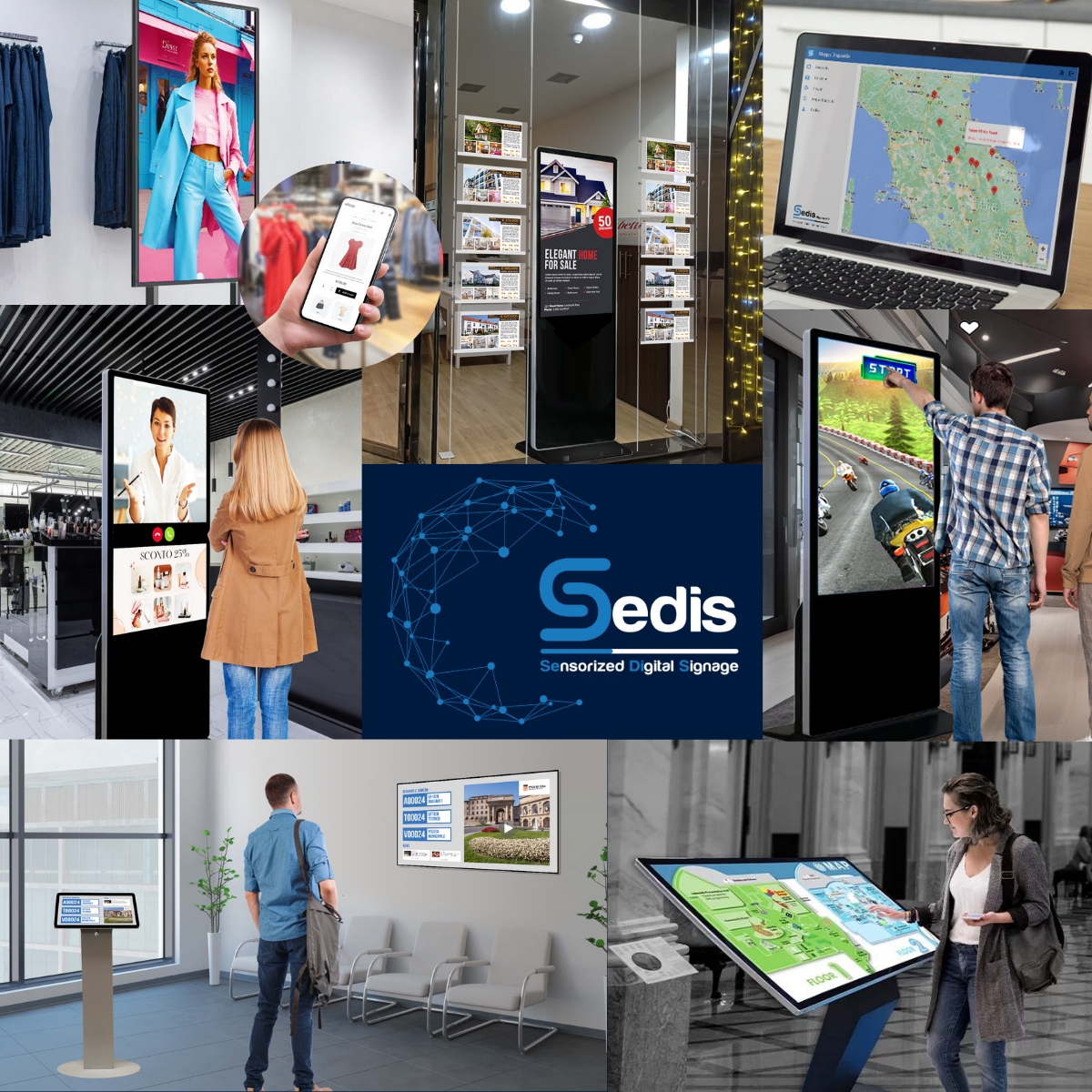 Applicazioni Sedis Digital Signage Platform