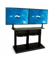 Platea Double, wheeled floor stand for 2 monitors up to 98 inches